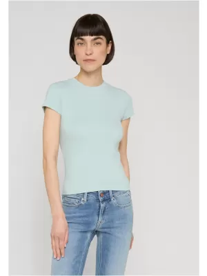 Damen-T-Shirt URBAN CLASSICS TB8569-23663 GEDÄMPFTES BLAU