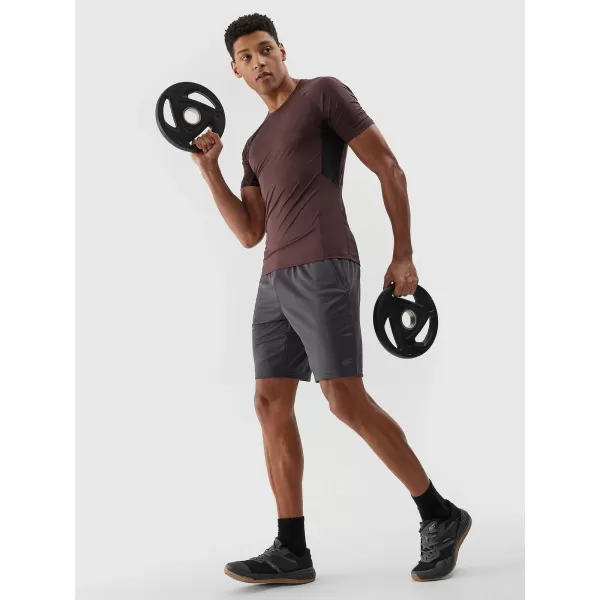  Herren-T-Shirt 4F WAW25TTSHM2402 DUNKELBRAUN 