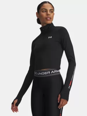 Damen-T-Shirt UNDER ARMOUR TECH BRANDED 1/2 ZIP 6009988-001 SCHWARZ
