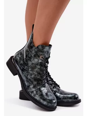 Damen-Stiefeletten S.BARSKI HY62-8140 GRÜN