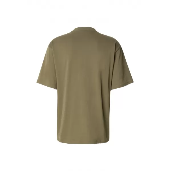  Herren-T-Shirt URBAN CLASSICS TB029A-00824 OLIV/WEIß 
