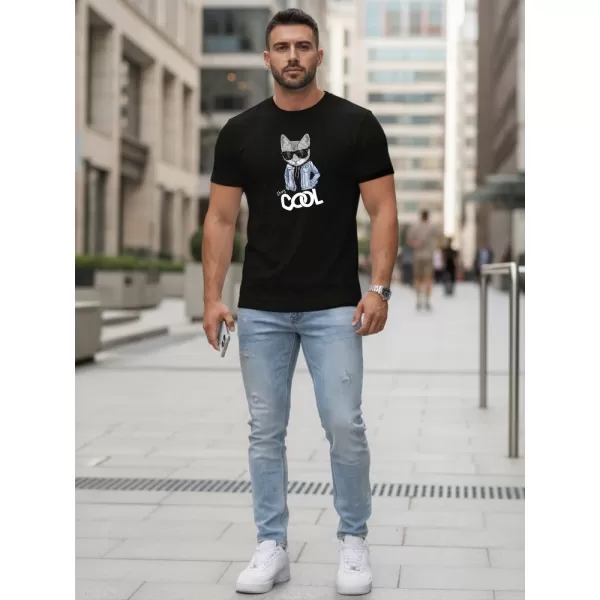  Herren-T-Shirt DSTREET NX5018R-BK SCHWARZ 