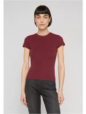 Damen-T-Shirt URBAN CLASSICS TB8569-22408 DUNKLES ZIEGELROT