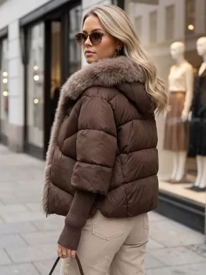 Damenjacke DSTREET TY5989 BRAUN