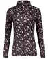 Rollkragenpullover für Damen ALTISPORT ILYSA SCHWARZ/BEIGE