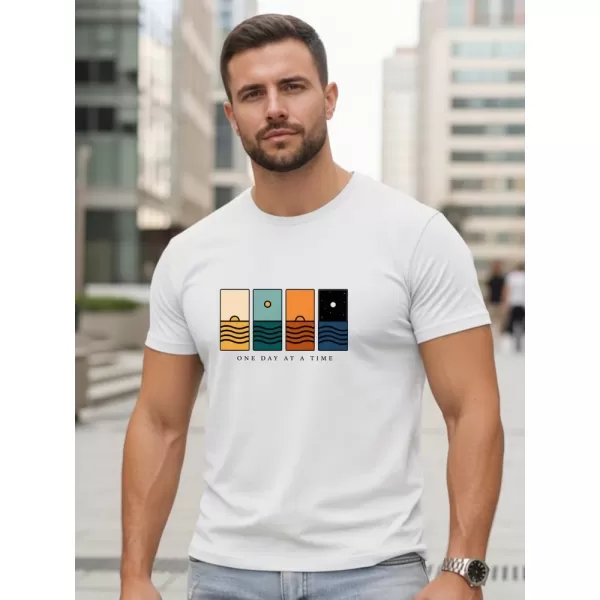  Herren-T-Shirt DSTREET NX5103R-WH WEIß 