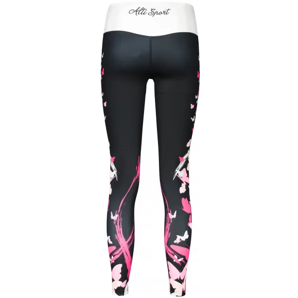  Lange Premium-Leggings für Damen (neue Größen) ALTISPORT VOJ/ALW022LEG05 SCHWARZ ROSA 