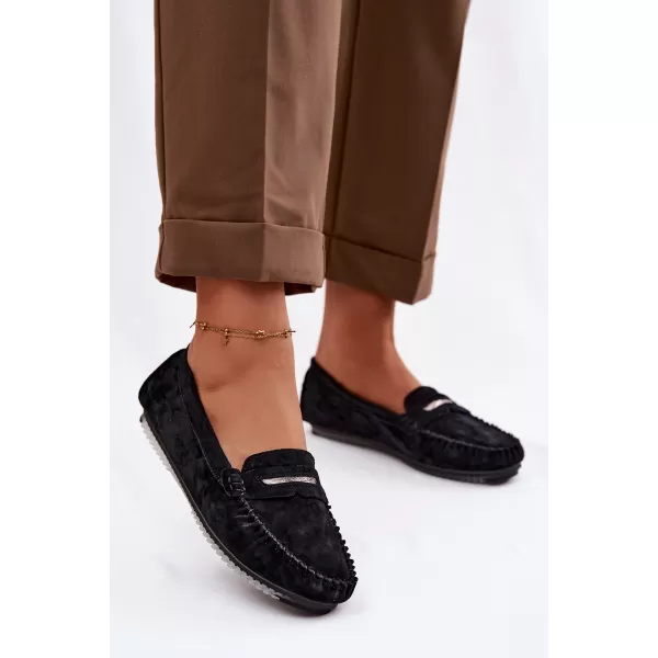  Damenmokassins S.BARSKI LR61-7029 SCHWARZ 
