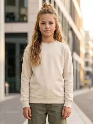 Kinder-Sweatshirt MALFINI CREW 427 MANDEL