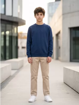 Kinder-Sweatshirt MALFINI CREW 427 MITTERNACHTSBLAU