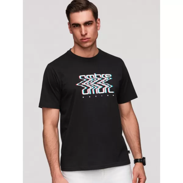  Herren-T-Shirt OMBRE OM-TSPT-0286 SCHWARZ 