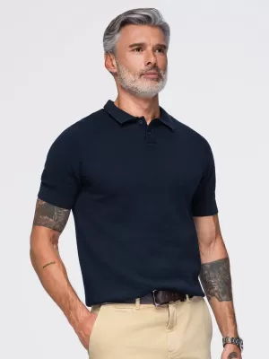 Herren-Poloshirt OMBRE OM-POSS-0178 MARINEBLAU