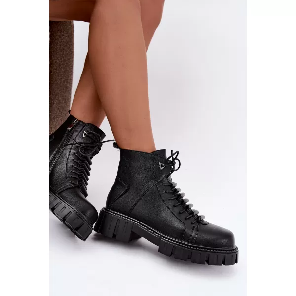  Damen-Stiefeletten D&A JC62-1044 SCHWARZ 