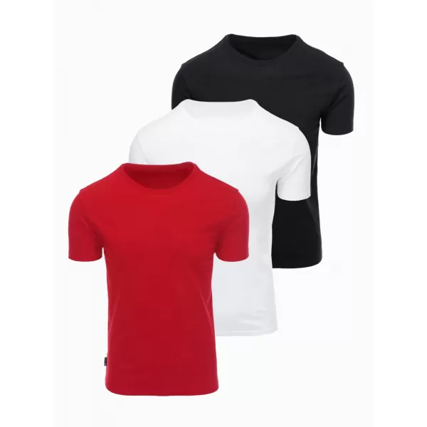 Herren-T-Shirt OMBRE OM-TSBS-0268 SCHWARZ/WEIß/DUNKELROT 