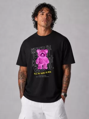 Herren-T-Shirt DSTREET NX1030R-BK-O SCHWARZ