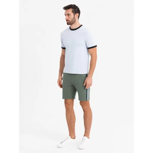  Herren-Shorts OMBRE Z128 GRAUMELANGE/OLIV 