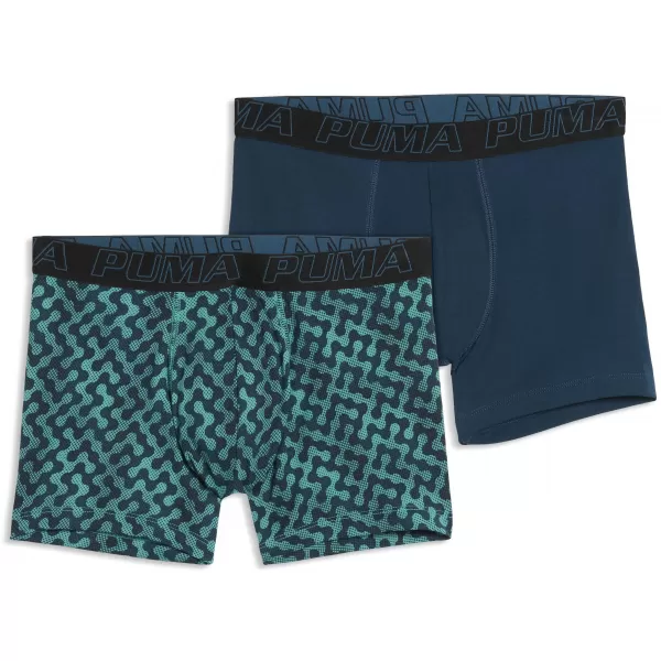  Herren-Boxershorts PUMA MEN GRAPHICAL PRINT BOXERS 2P 94780403 GRÜNE KOMBINATION 