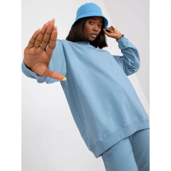  Damen-Sweatshirt BASIC FEEL GOOD AP-BL-A-R001 HELLBLAU 