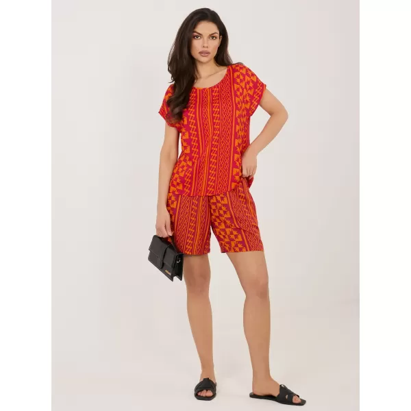  Damen-T-Shirt SUBLEVEL D73771AG10978AA ORANGE 