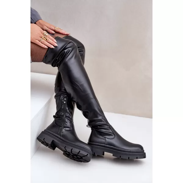  Damenstiefel BOTO 1987-H18 SCHWARZ 