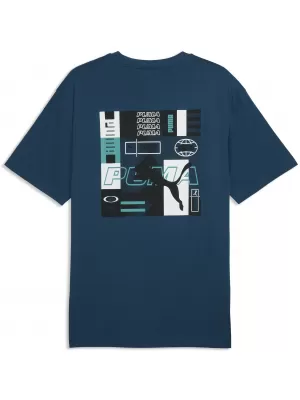 Herren-T-Shirt PUMA GRAPHICS RELAXED STACKED TEE 69436836 MITTERNACHTSBENZIN