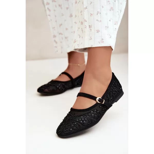  Ballerinas für Damen BOTO CH951 SCHWARZ 