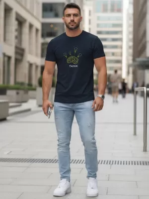 Herren-T-Shirt DSTREET NX0149R-NY DUNKELBLAU