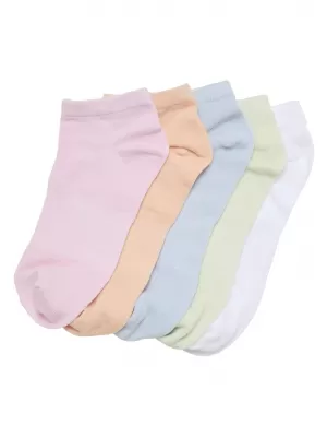 Socken URBAN CLASSICS TB1470-22224 BLUSHED ROSE/ZARTES APRICOT/GEFRIERBLAU/HELLES MINT/WEIß
