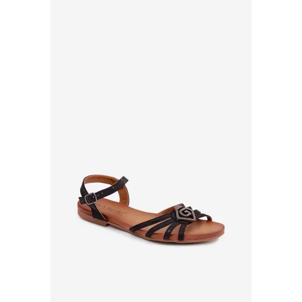  Damensandalen S.BARSKI KV61-6056 SCHWARZ 