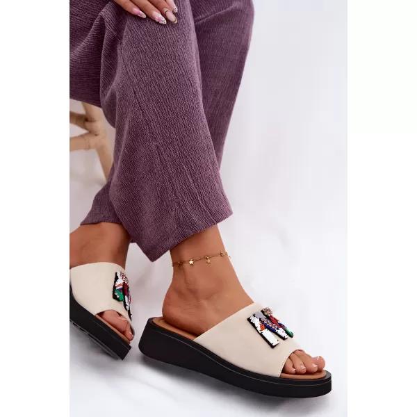  Damenhausschuhe VINCEZA 66942 BEIGE 