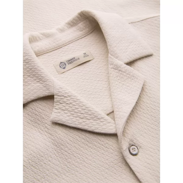  Herrenhemd OMBRE OM-SHSS-0220 CREMEFARBEN 