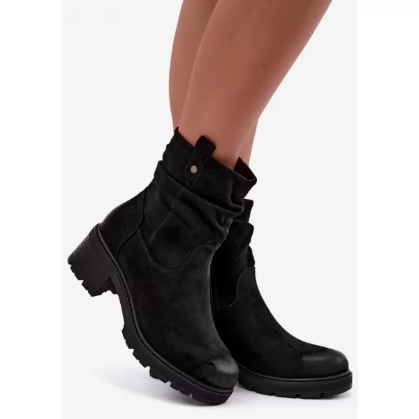  Damen-Stiefeletten S.BARSKI HY62-8100 SCHWARZ 