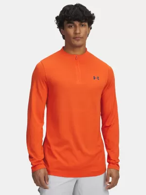 Herren-T-Shirt UNDER ARMOUR VANISH ELITE SEAMLESS 1/4 ZP 1382798-844 ORANGE