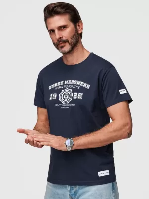 Herren-T-Shirt OMBRE OM-TSPT-0269 MARINEBLAU