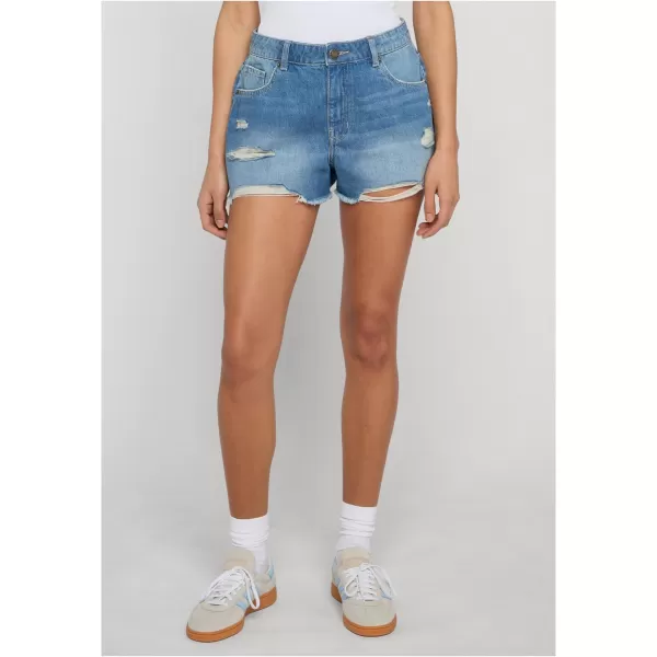  Damen-Shorts URBAN CLASSICS TB8193 HELLBLAU GEWASCHEN 