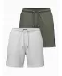 Herren-Shorts OMBRE Z128 GRAUMELANGE/OLIV