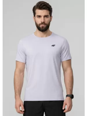 Herren-T-Shirt 4F WAW25TTSHM2373 CREMEFARBEN
