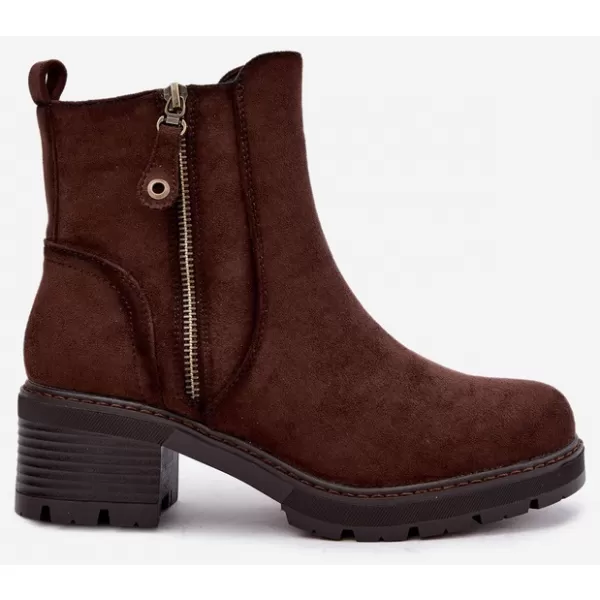  Damen-Ankle-Boots S.BARSKI HY62-8101 SCHOKOLADE 