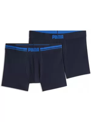 Herren-Boxershorts PUMA MEN EVERYDAY PLACED LOGO BOXER 2P 93847619 MARINEBLAU/BLAU