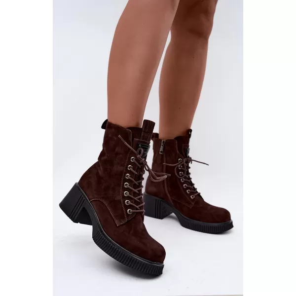  Damen-Stiefeletten VINCEZA 67009 BRAUN 