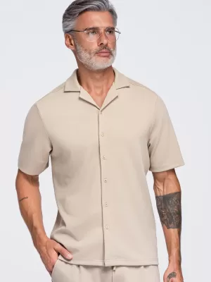 Herrenhemd OMBRE OM-SHCS-0220 BEIGE
