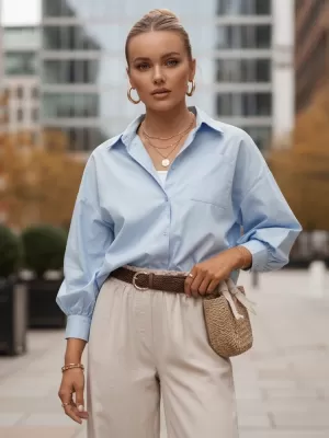 Herrenhemd DSTREET DY0382 BLAU