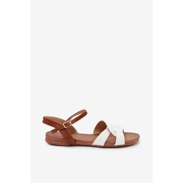  Damensandalen S.BARSKI KV51-022 BRAUN/WEIß 