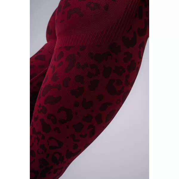  Leggings für Damen NEBBIA PRIMAL 849 BURGUNDER-LEOPARD 