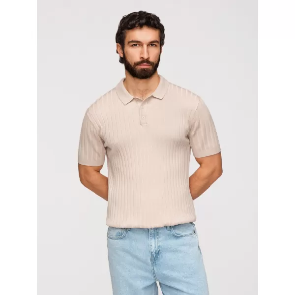  Herren-T-Shirt mit Kragen OMBRE OM-POSS-0169 BEIGE 
