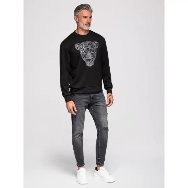  Herren-Sweatshirt OMBRE OM-SSNZ-0273 SCHWARZ 