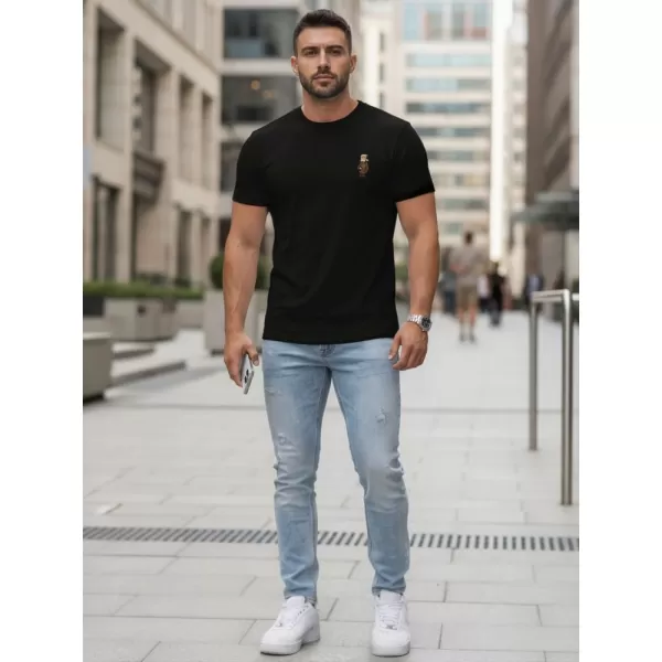  Herren-T-Shirt DSTREET NX5101R-BK SCHWARZ 
