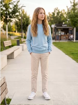 Kinder-Sweatshirt MALFINI CREW 427 HIMMELBLAU