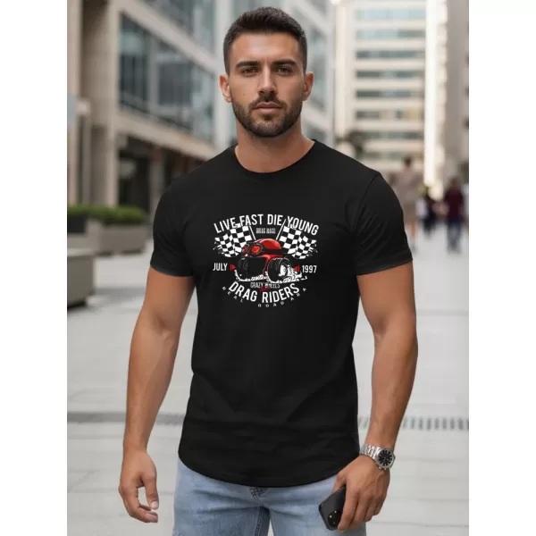  Herren-T-Shirt DSTREET NX5087R-BK SCHWARZ 
