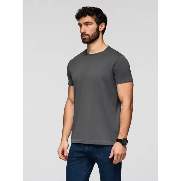  Herren-T-Shirt OMBRE OM-TSBS-0268 WEIß/GRAPHIT/BLAUER DENIM 